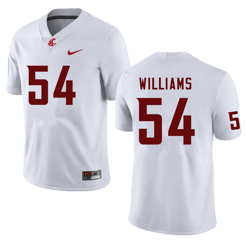 Washington State Cougars #54 Tyler Williams College Football Jerseys Sale-White